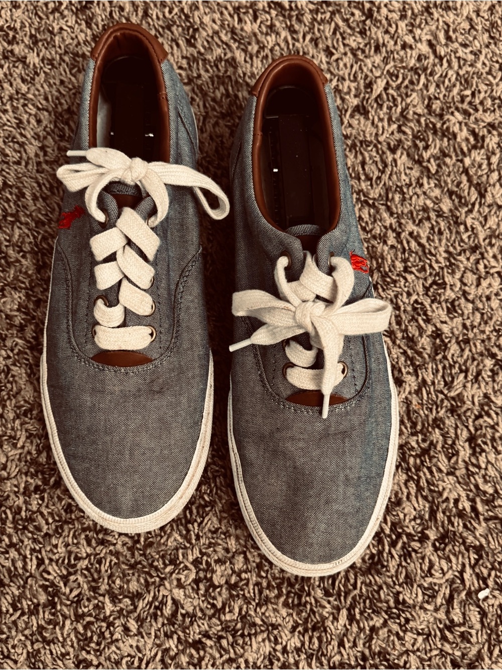 Men's Polo Denim Lace-Up Sneakers - Blue